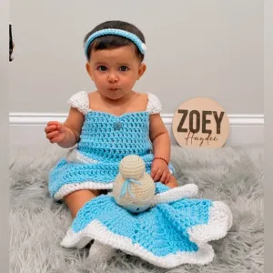 Princess Cinderella crochet baby outfit