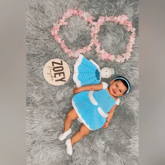 Princess Cinderella crochet baby outfit