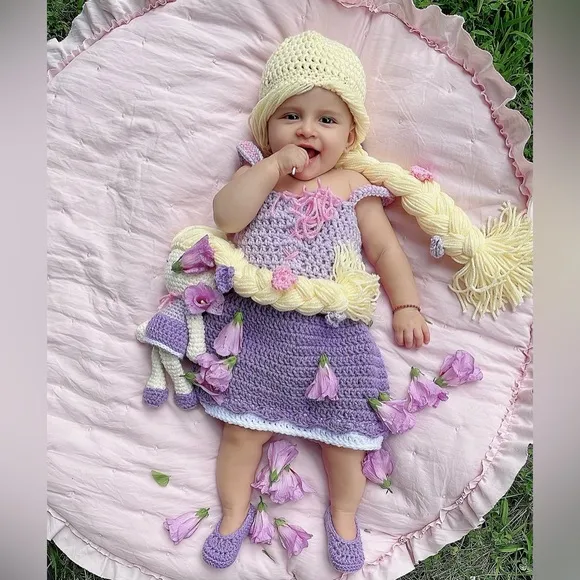 Princess Rapunzel Crochet baby outfit
