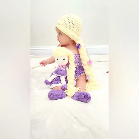 Princess Rapunzel Crochet baby outfit