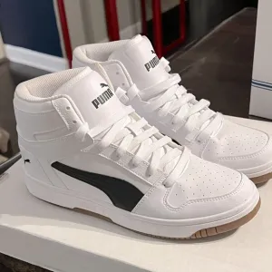 Puma Rebound Layup High Mens Sneakers Shoes Casual   - White Size 8.5 US