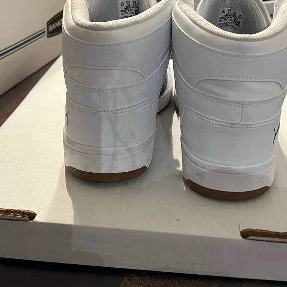 Puma Rebound Layup High Mens Sneakers Shoes Casual   - White Size 8.5 US