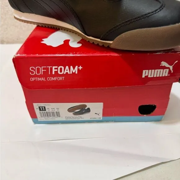 Puma Mens Turino FSL 372861-08 Black Casual Shoes Sneakers Size 11