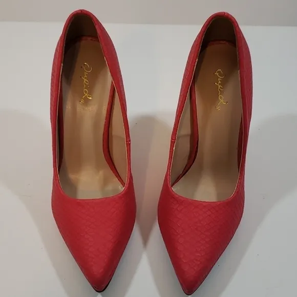 Qupud~Size 7~Pink High Heel Shoes NEW