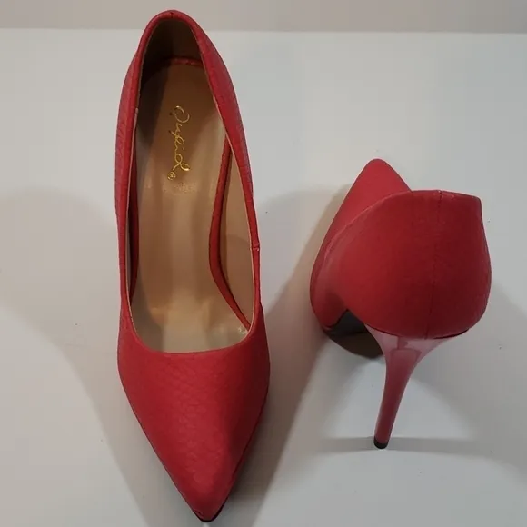Qupud~Size 7~Pink High Heel Shoes NEW