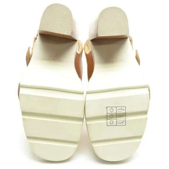 rag &amp; bone $695 Baron Tan Buckle Heel Sandals 39.5