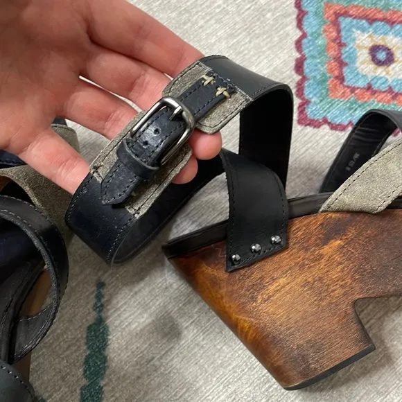 Rag &amp; Bone Addington Wooden Clog Sandals