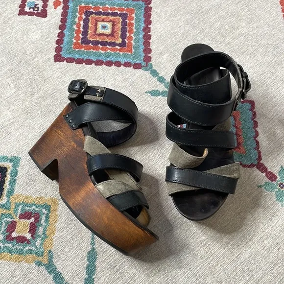 Rag &amp; Bone Addington Wooden Clog Sandals