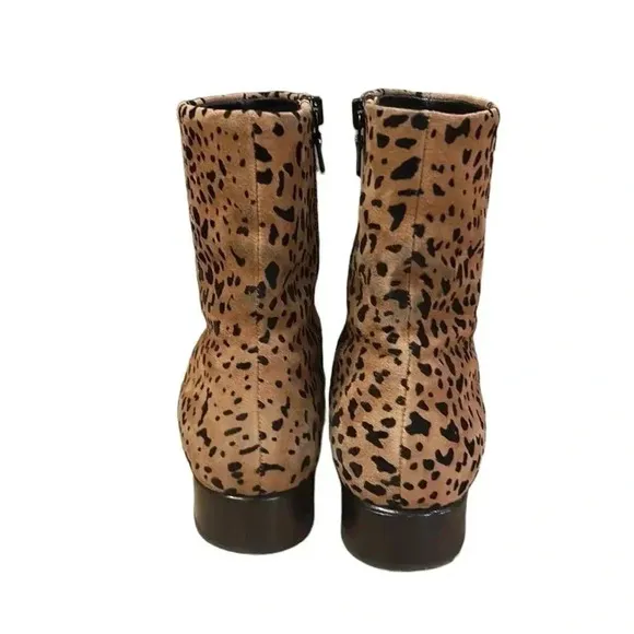 Rag &amp; Bone Arlen Black Brown Cheetah Print Ankle Boots Size 7