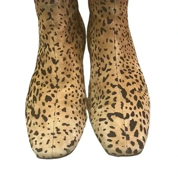 Rag &amp; Bone Arlen Black Brown Cheetah Print Ankle Boots Size 7