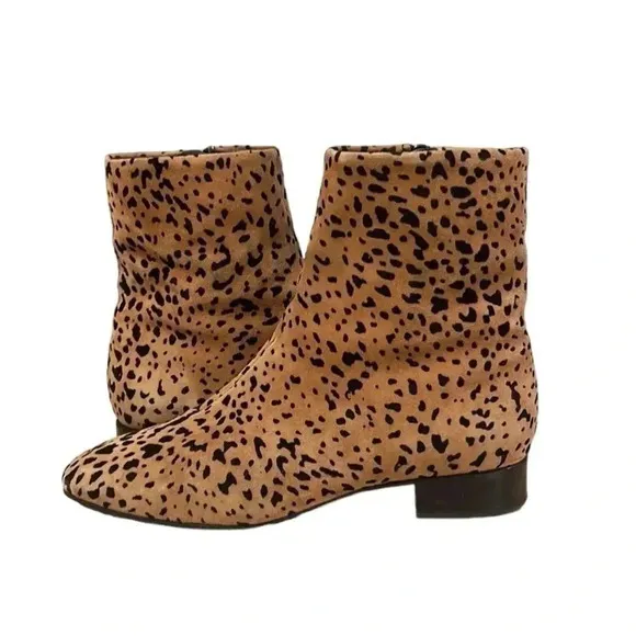 Rag &amp; Bone Arlen Black Brown Cheetah Print Ankle Boots Size 7