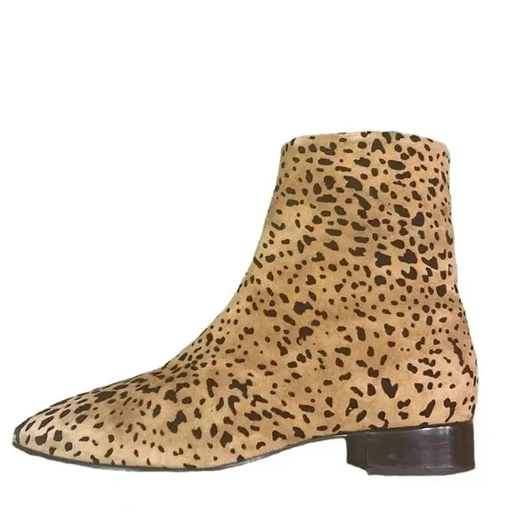 Rag &amp; Bone Arlen Black Brown Cheetah Print Ankle Boots Size 7
