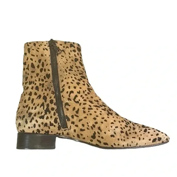 Rag &amp; Bone Arlen Black Brown Cheetah Print Ankle Boots Size 7