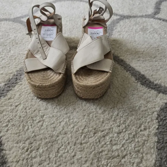 Rag &amp; Bone Cream Women's  Espadrille Wedge Sandals NWT Size 9