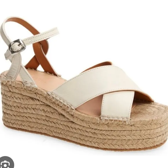 Rag &amp; Bone Cream Women's  Espadrille Wedge Sandals NWT Size 9