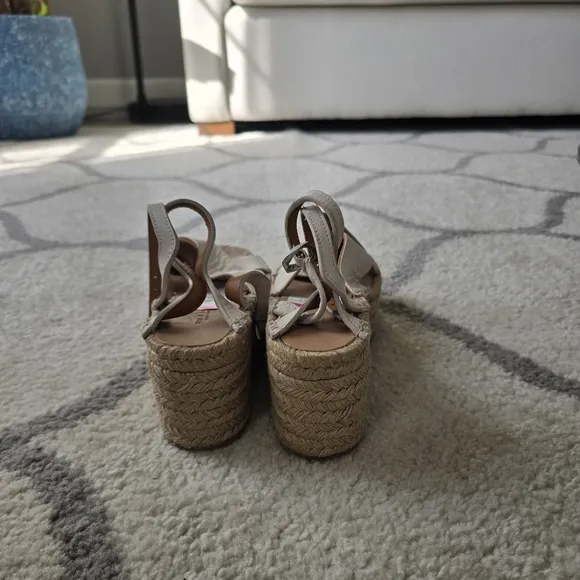 Rag &amp; Bone Cream Women's  Espadrille Wedge Sandals NWT Size 9
