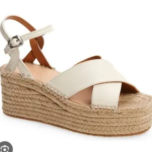 Rag &amp; Bone Cream Women's  Espadrille Wedge Sandals NWT Size 9