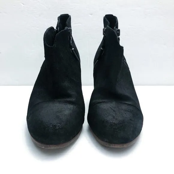 Rag &amp; Bone Margot Black Italian Leather Stacked Heel Ankle Boots