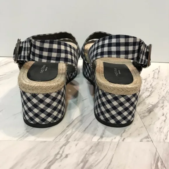 Rag &amp; Bone Megan Gingham Platform Sandals 39