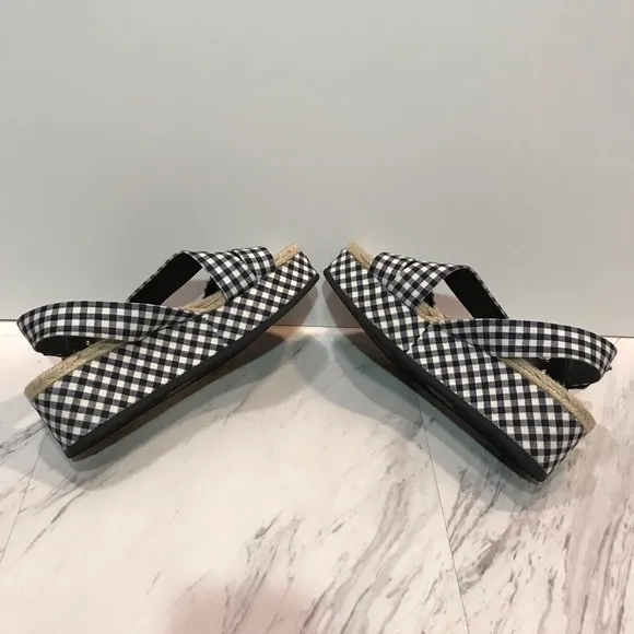 Rag &amp; Bone Megan Gingham Platform Sandals 39