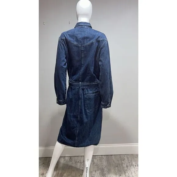 Rag &amp; Bone Mia Belted Denim Dress Size XL