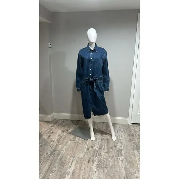 Rag &amp; Bone Mia Belted Denim Dress Size XL