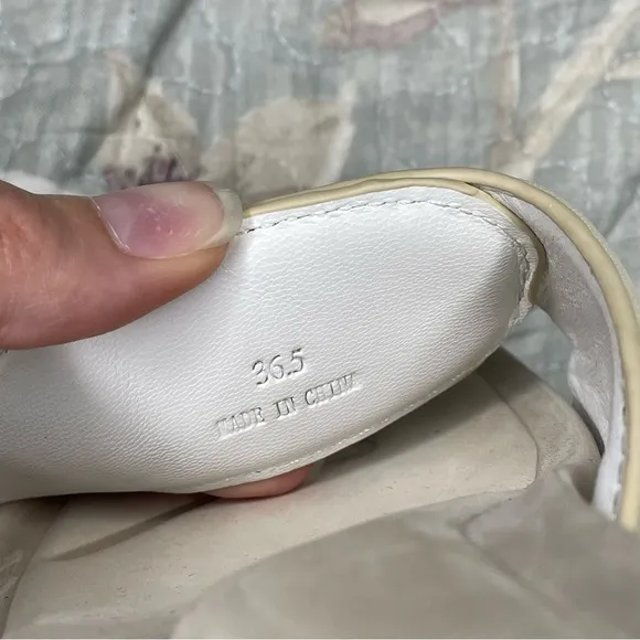 Rag &amp; Bone Sommer Oyster Grey Cream Leather Cork Platform Wedge Slide‎ Sandals