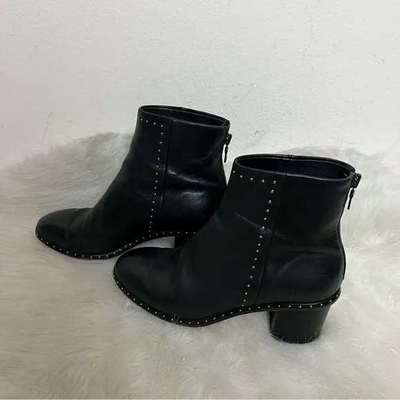Rag &amp; Bone Willow Studded Heel Ankle Leather Boots