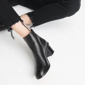 Rag &amp; Bone Willow Studded Heel Ankle Leather Boots