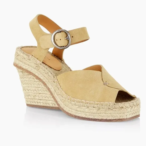 rag &amp; boneSantiago 104MM‎ Suede Wedge Sandals