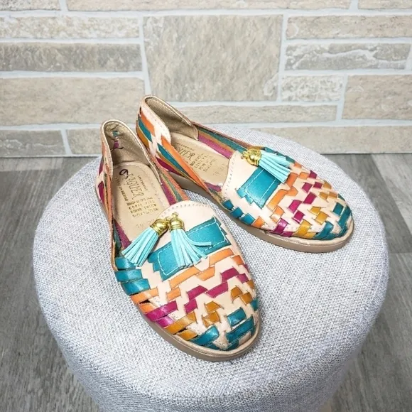 RAGUER Handmade Mexican Leather Girls Huaraches