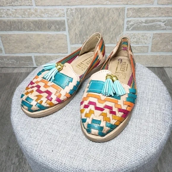 RAGUER Handmade Mexican Leather Girls Huaraches