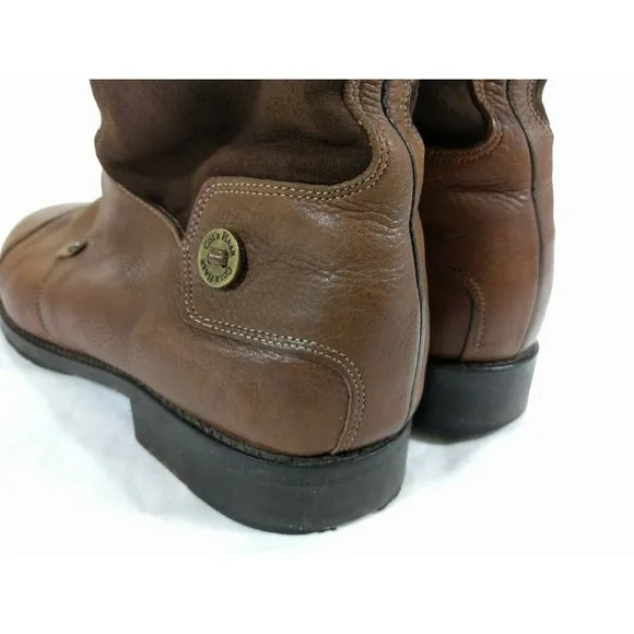 Rare COLE HAAN Ankle Boots 8 B in Brown Suede Zip