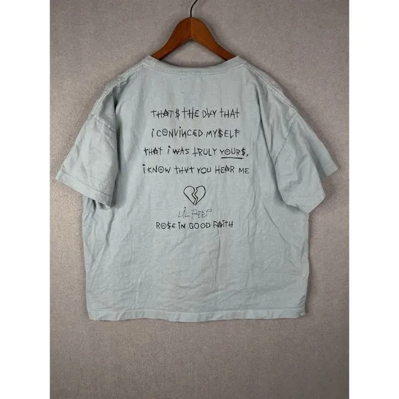 Rare Lil Peep Rose In Good Faith Greenpeace Double Side T Shirt XL Oversized