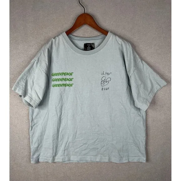 Rare Lil Peep Rose In Good Faith Greenpeace Double Side T Shirt XL Oversized