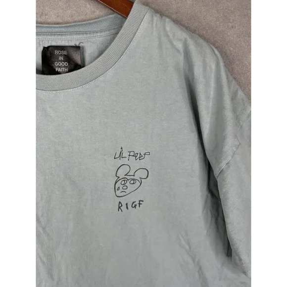 Rare Lil Peep Rose In Good Faith Greenpeace Double Side T Shirt XL Oversized