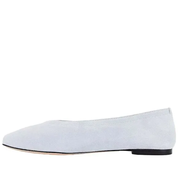 RAYE Lucila Flats in Light Blue Suede 7.5 Womens Leather Shoes