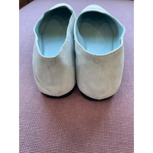 RAYE Lucila Flats in Light Blue Suede 7.5 Womens Leather Shoes