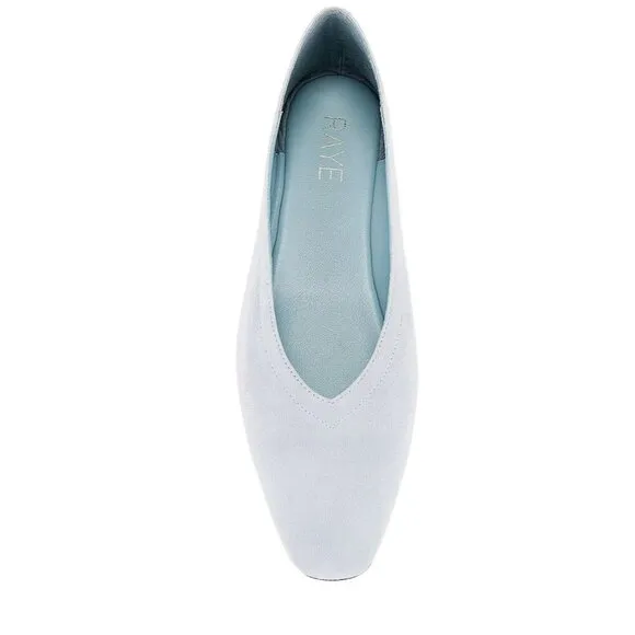 RAYE Lucila Flats in Light Blue Suede 7.5 Womens Leather Shoes