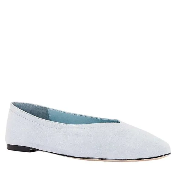 RAYE Lucila Flats in Light Blue Suede 7.5 Womens Leather Shoes