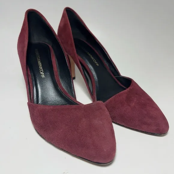 Rebecca Minkoff Womens 7M Suede Brie D'Orsay Pump Port Heel Shoes