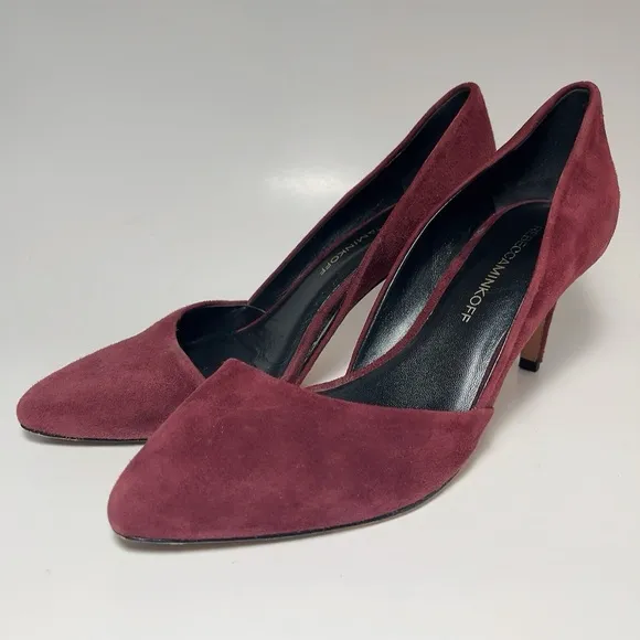 Rebecca Minkoff Womens 7M Suede Brie D'Orsay Pump Port Heel Shoes