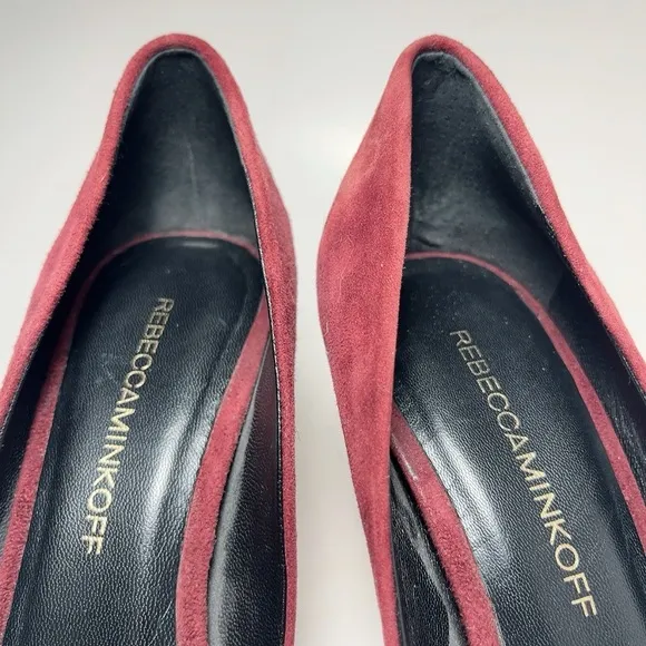 Rebecca Minkoff Womens 7M Suede Brie D'Orsay Pump Port Heel Shoes