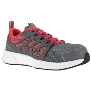 Reebok Fusion Flexweave Cage RB312 Women US 7.5 Gray Composite Toe Shoes ZPO1175