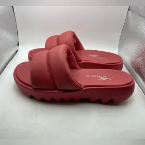 Reebok X Cardi B women’s red platform sandals size 8