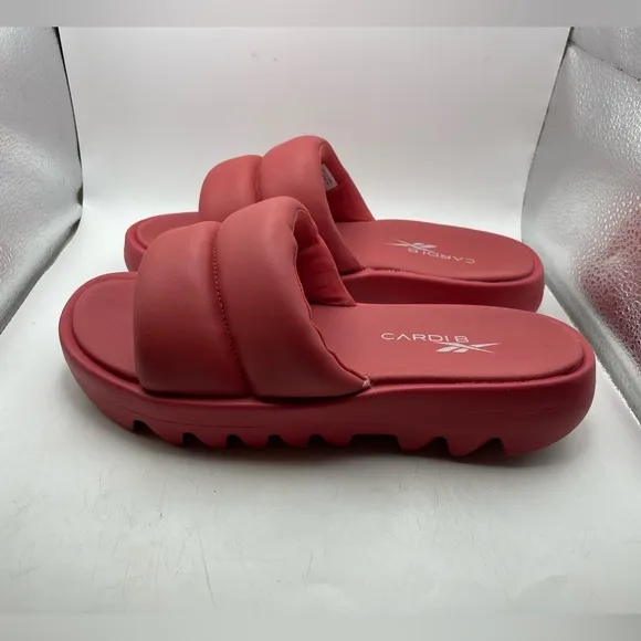 Reebok X Cardi B women’s red platform sandals size 8