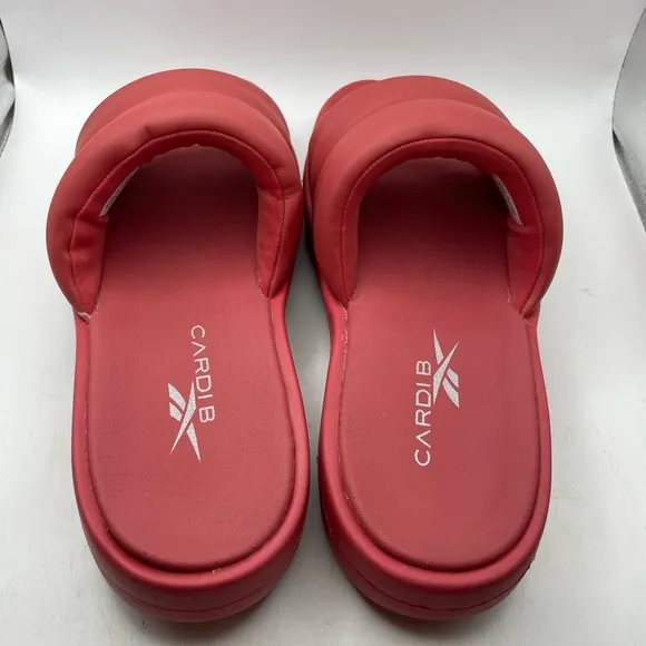 Reebok X Cardi B women’s red platform sandals size 8