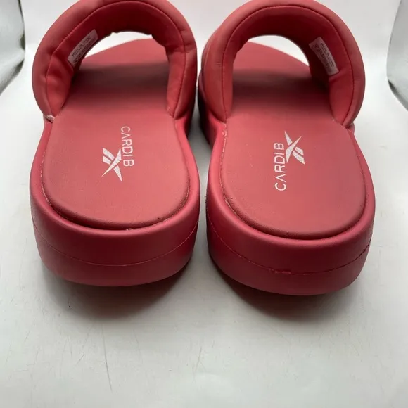 Reebok X Cardi B women’s red platform sandals size 8