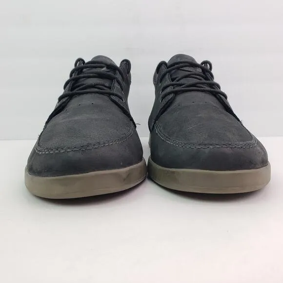 Reef Spiniker Mid NB Mens Size 10.5 Black Leather Casual Sneaker Shoes RF003422