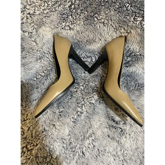 Reiss NWD ADA COURT Pointy LEATHER SHOES Nude Tan Pumps, Sz EU 40 / US 9 MP $290
